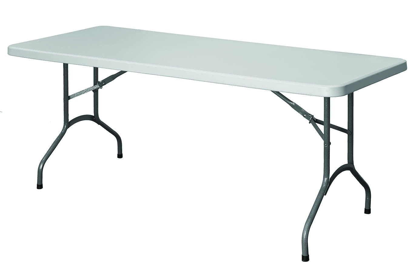 1800 x 600mm Canteen Table with fold down legs and plastic feet