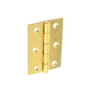 1838 Steel Electro Brass Plated Light Pattern Butt Hinges