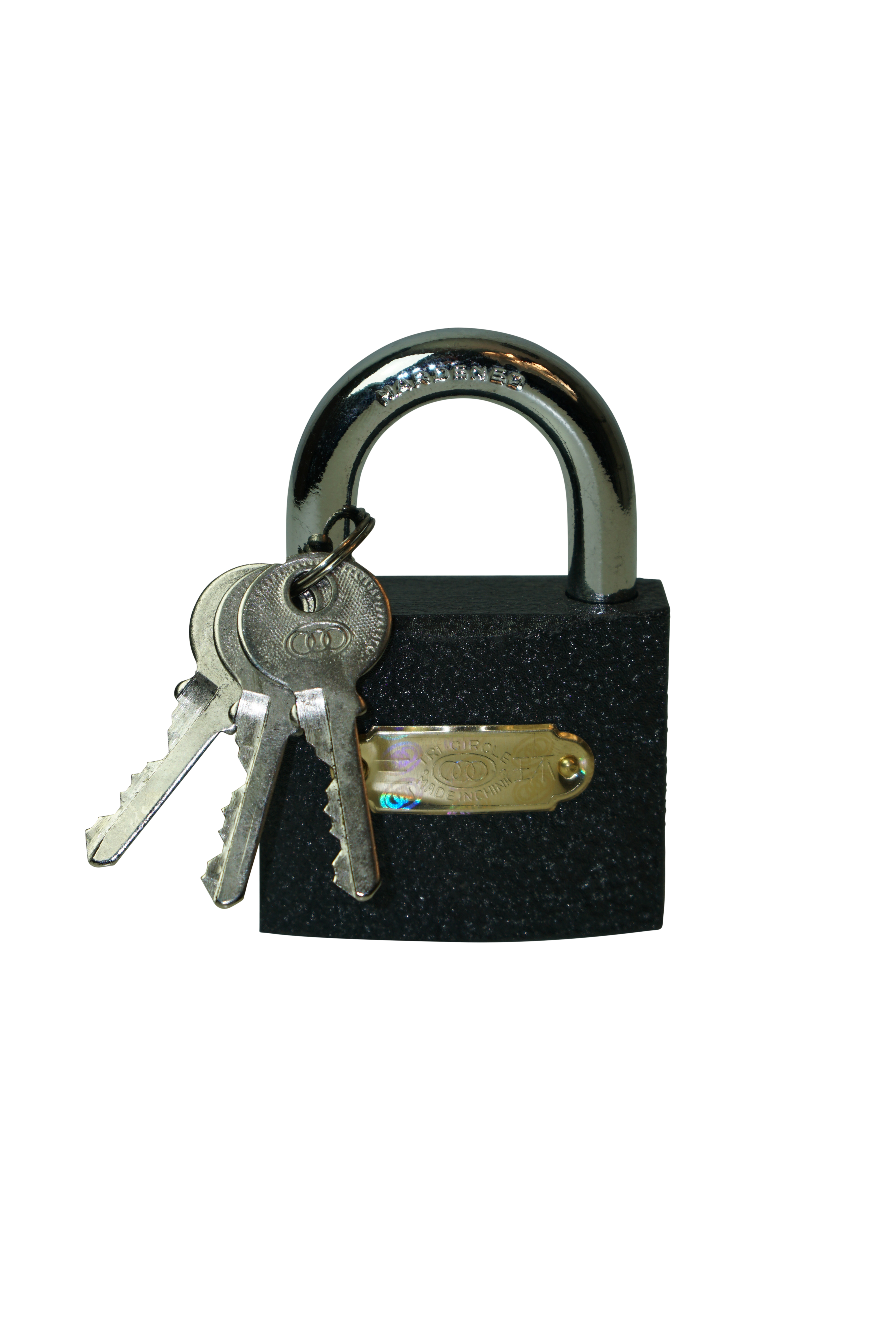 50mm TriCircle Iron Padlock with Brass Cylinder