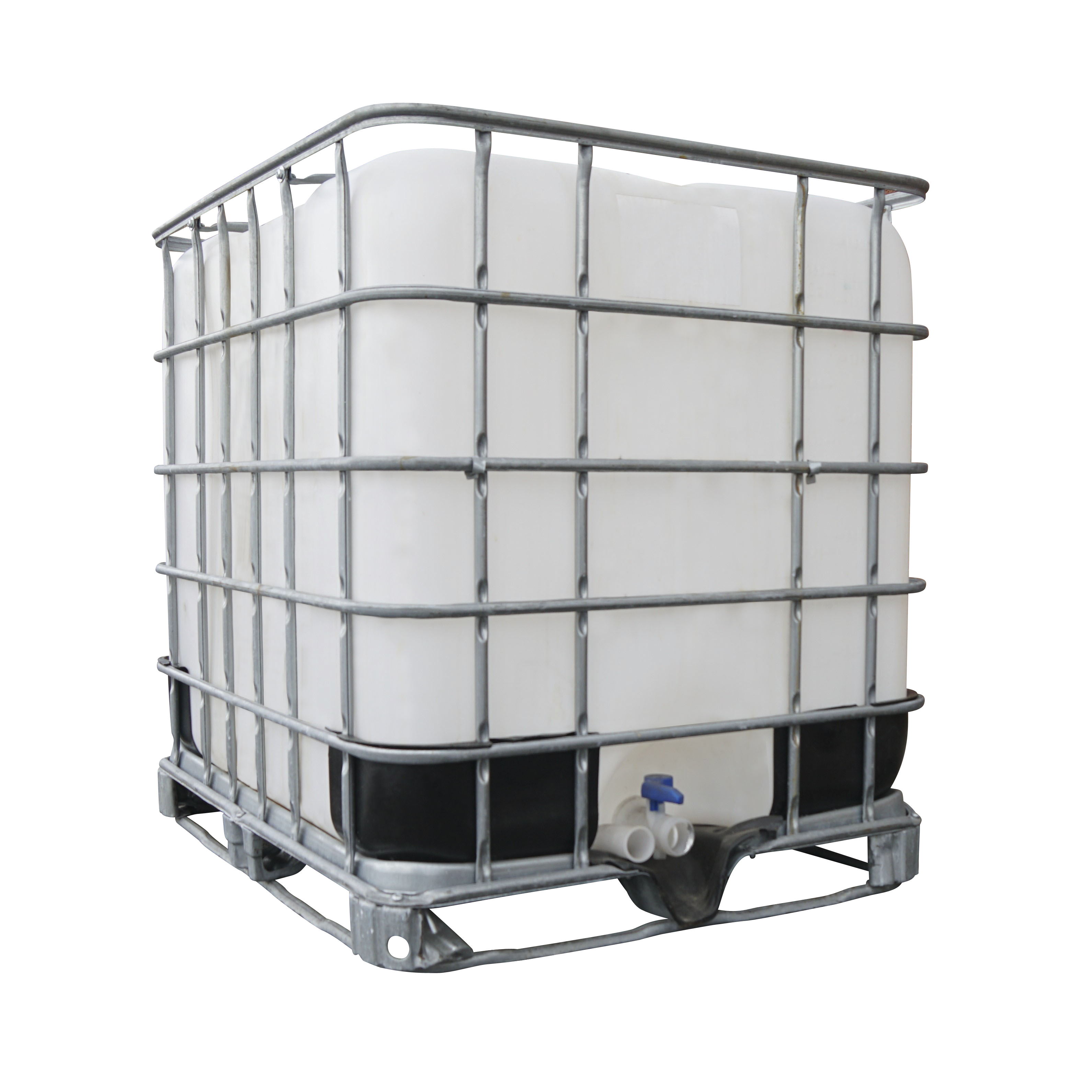 1000 Litre IBC Container with Tap and Frame to enable Forktruck Transportation (Reconditioned)