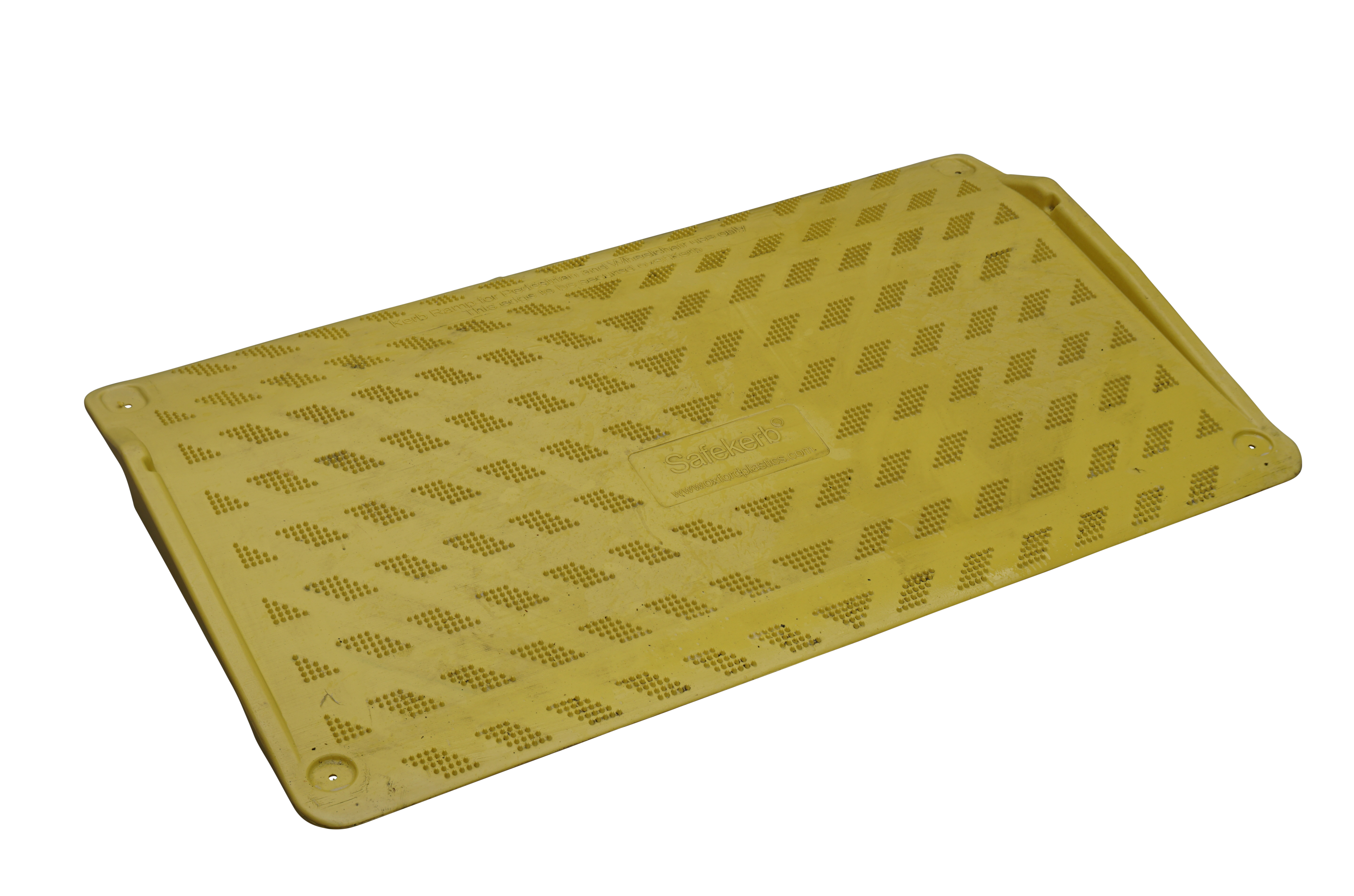 1215 x 750mm Yellow Plastic Kerb Ramp for Wheelchairs and Pedestrians