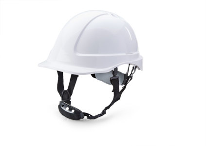 White Reduced Peak Safety Helmet