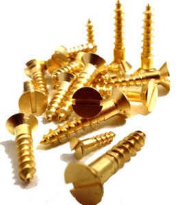 Brass CSK Slotted Wood Screws