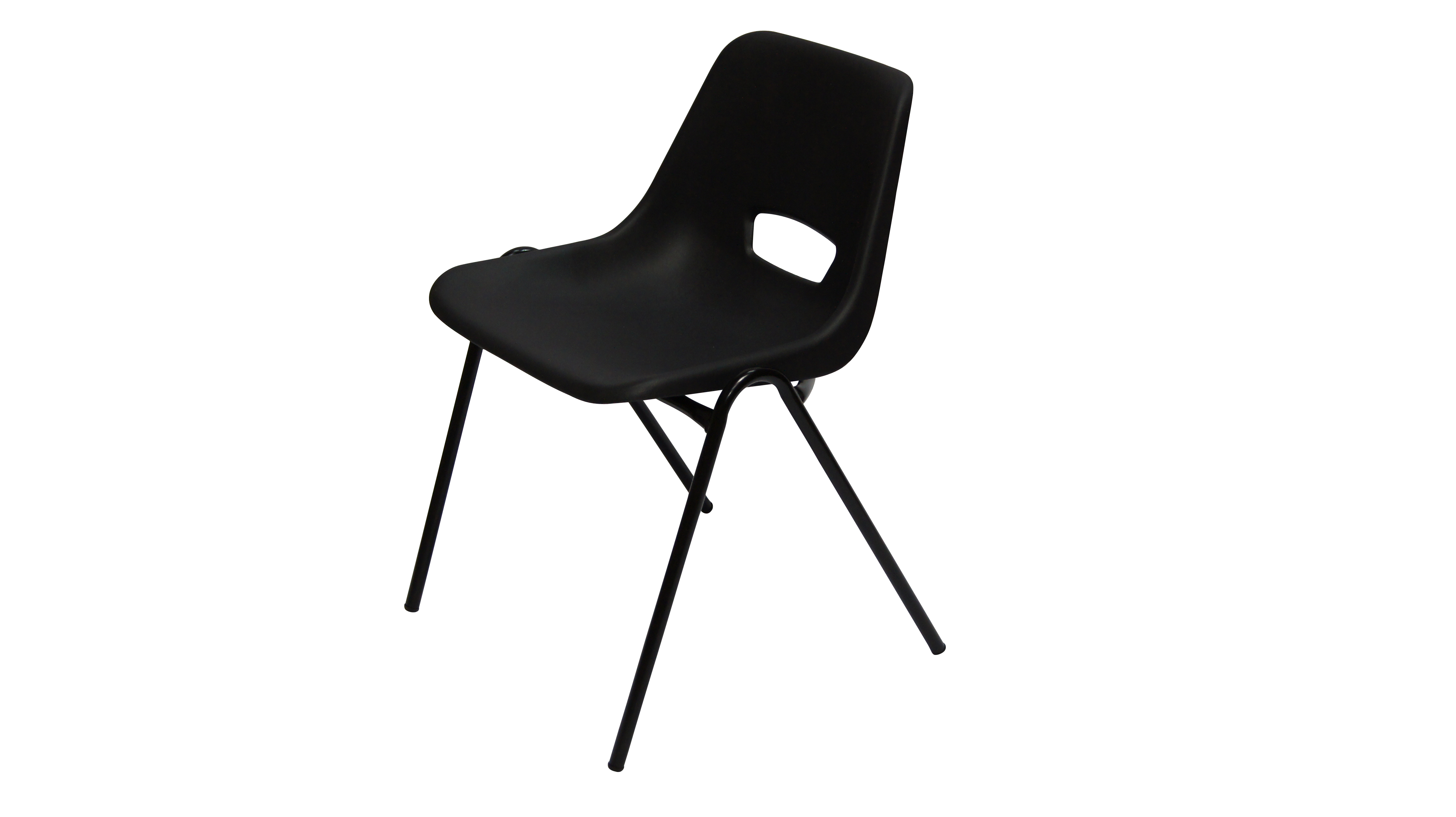 Black Polypropylene Stacking Chair