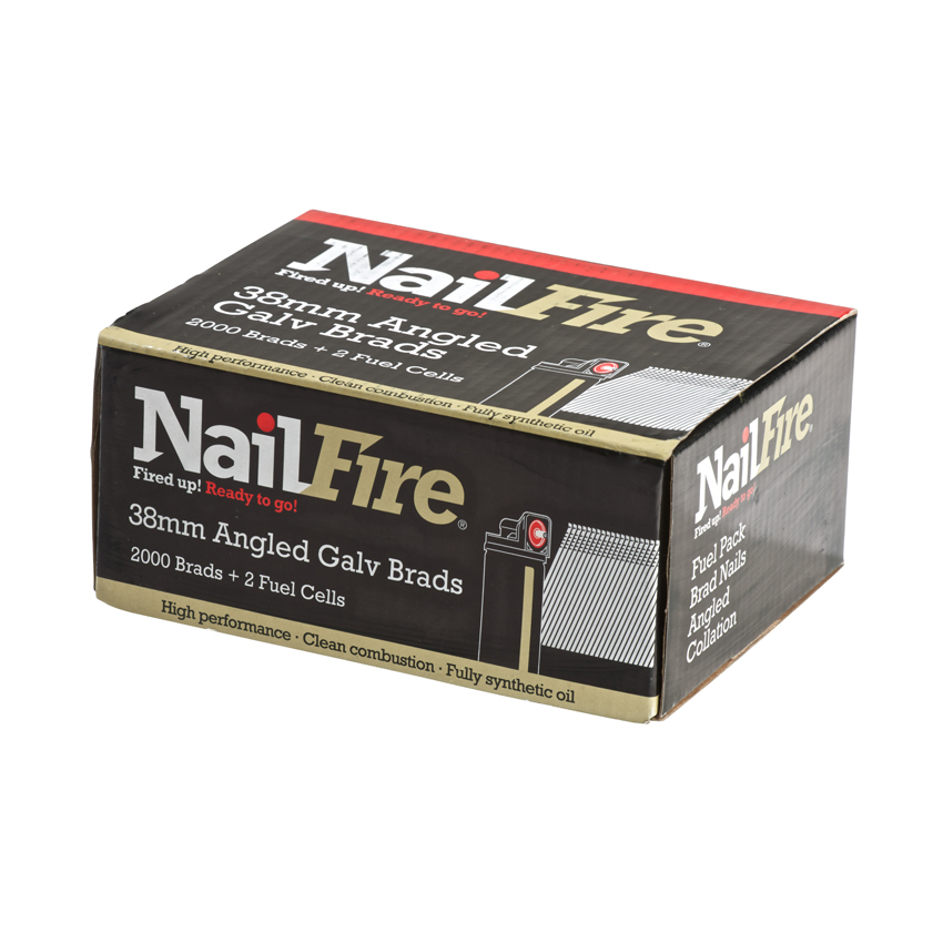 F16A Nail Fire ANGLED Galv Brad Fuel Pack (2000)