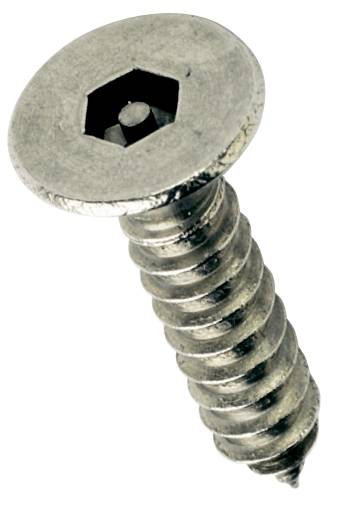 A2 Stainless Steel CSK Hexagon Pin Self Tapping Security Screws
