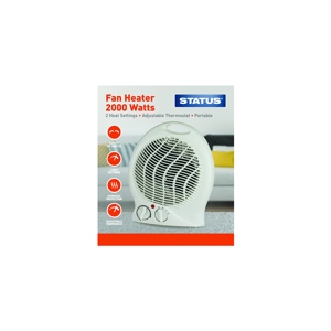 2kW 240v Fan Heater With 2 Heat Settings, Thermostat and Overheat Protection