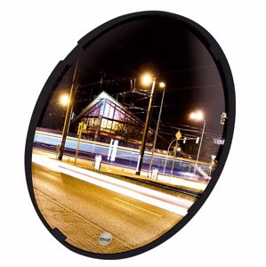 600mm diameter Polymir Convex Mirror with White Frame, c/w Universal Fixing Bracket