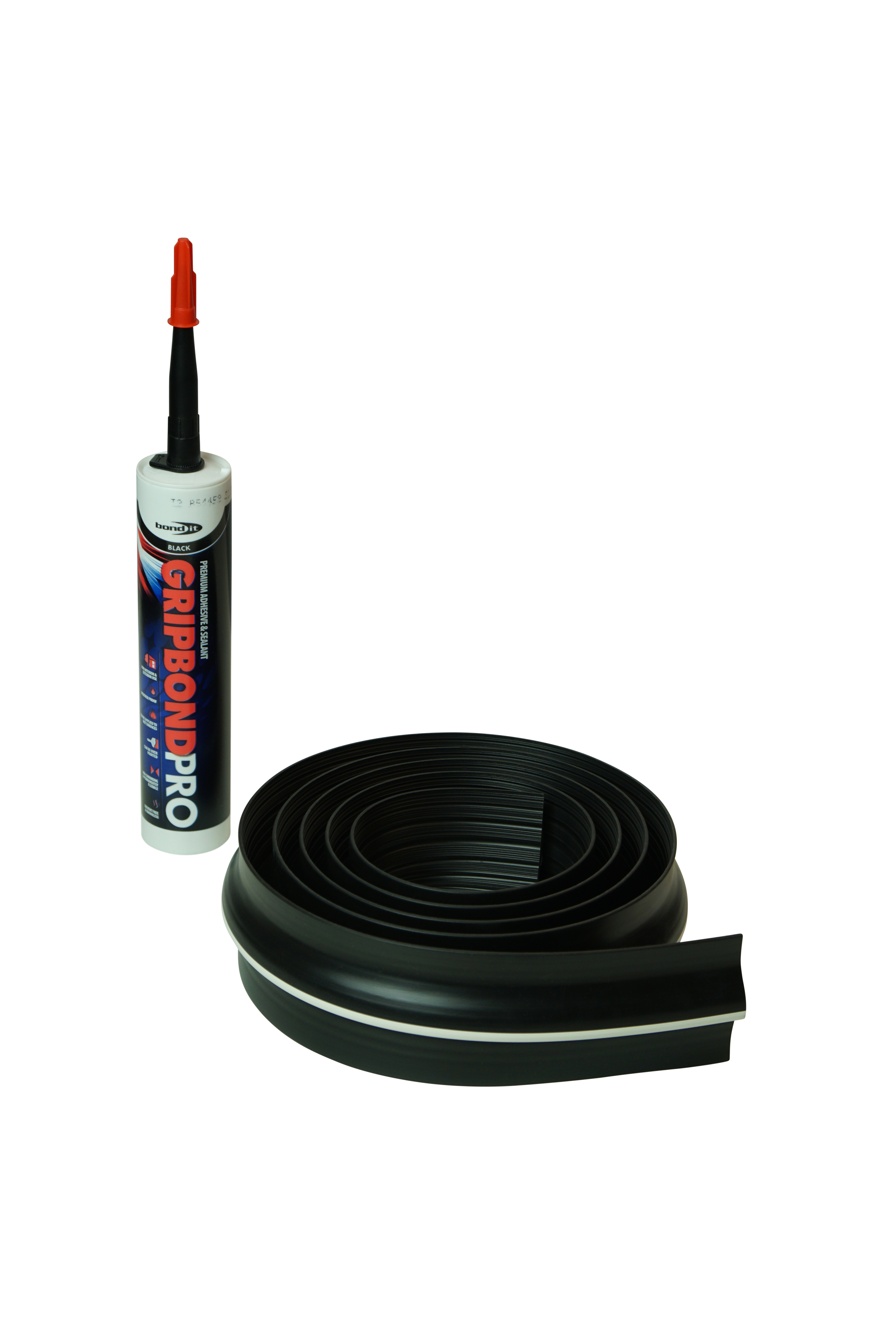 Garage Threshold Seal Black 2515mm, c/w Fixing Adhesive