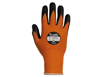 Orange Force Cut 3 Nitrile Foam Coated Gloves