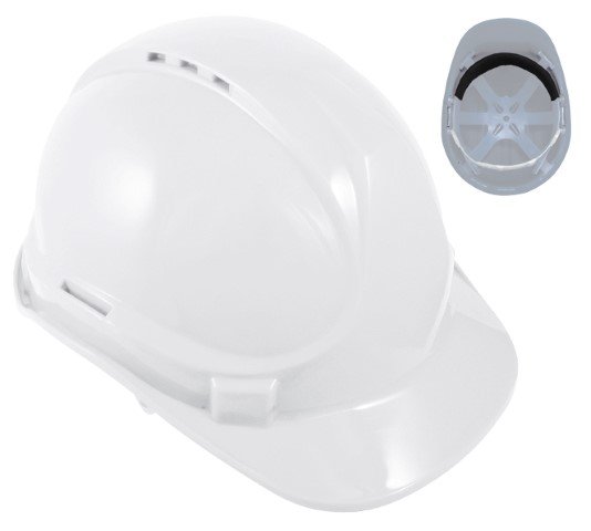 White Comfort Plus Safety Helmet