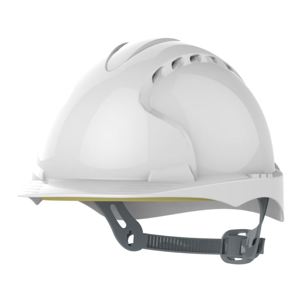 White JSP EVO 2 Vented Safety Helmet with Slip Ratchet