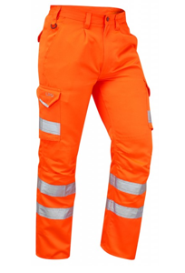 Hi-Vis Orange Bideford Cargo Trousers to ISO 20471 Class 1, Regular Leg