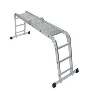 Heavy Duty Aluminium Multi Purpose Ladders 4x3, c/w Work Platform