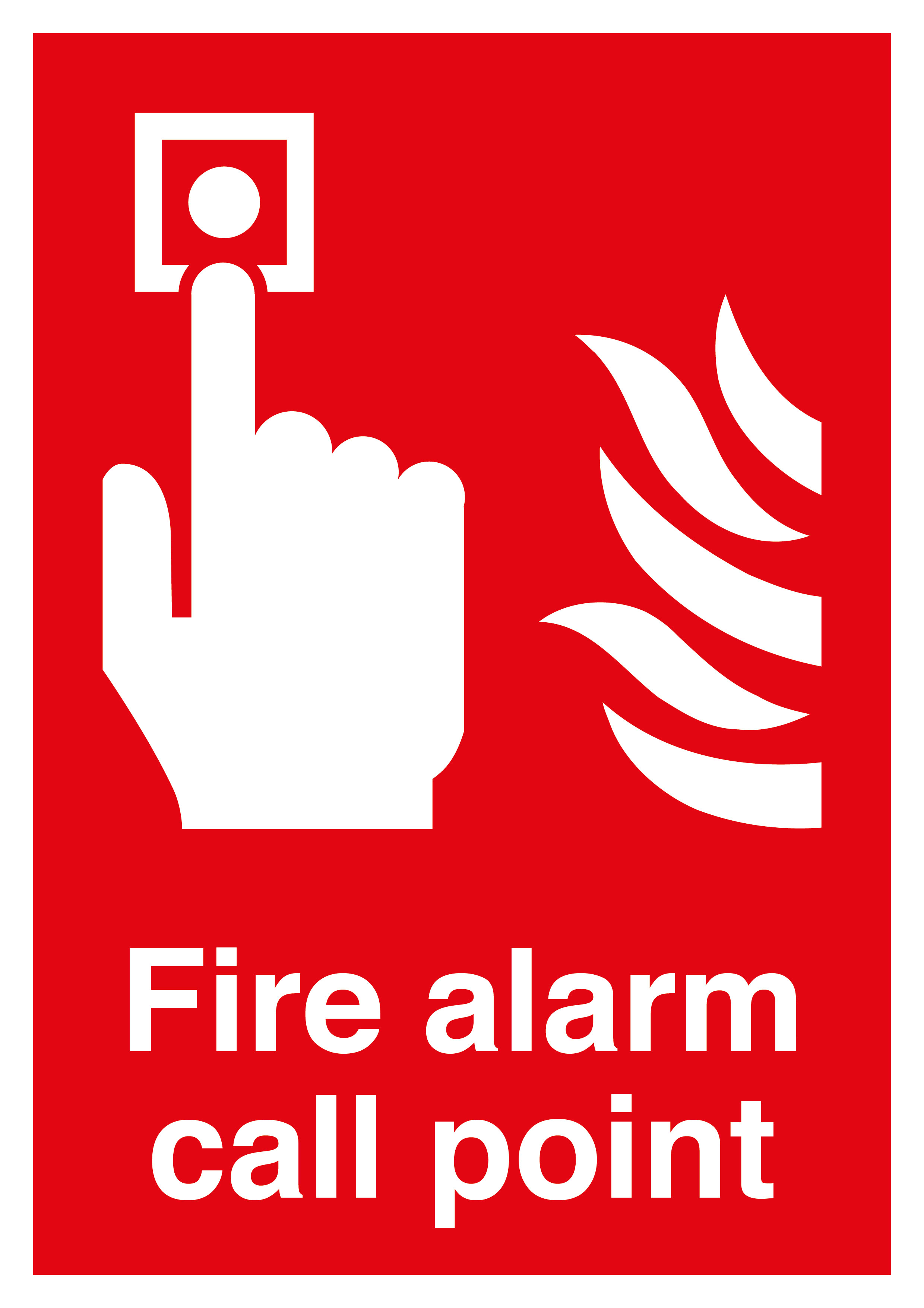 150x200mm Fire Alarm Call Point Sign, 3mm Foamed Plastic