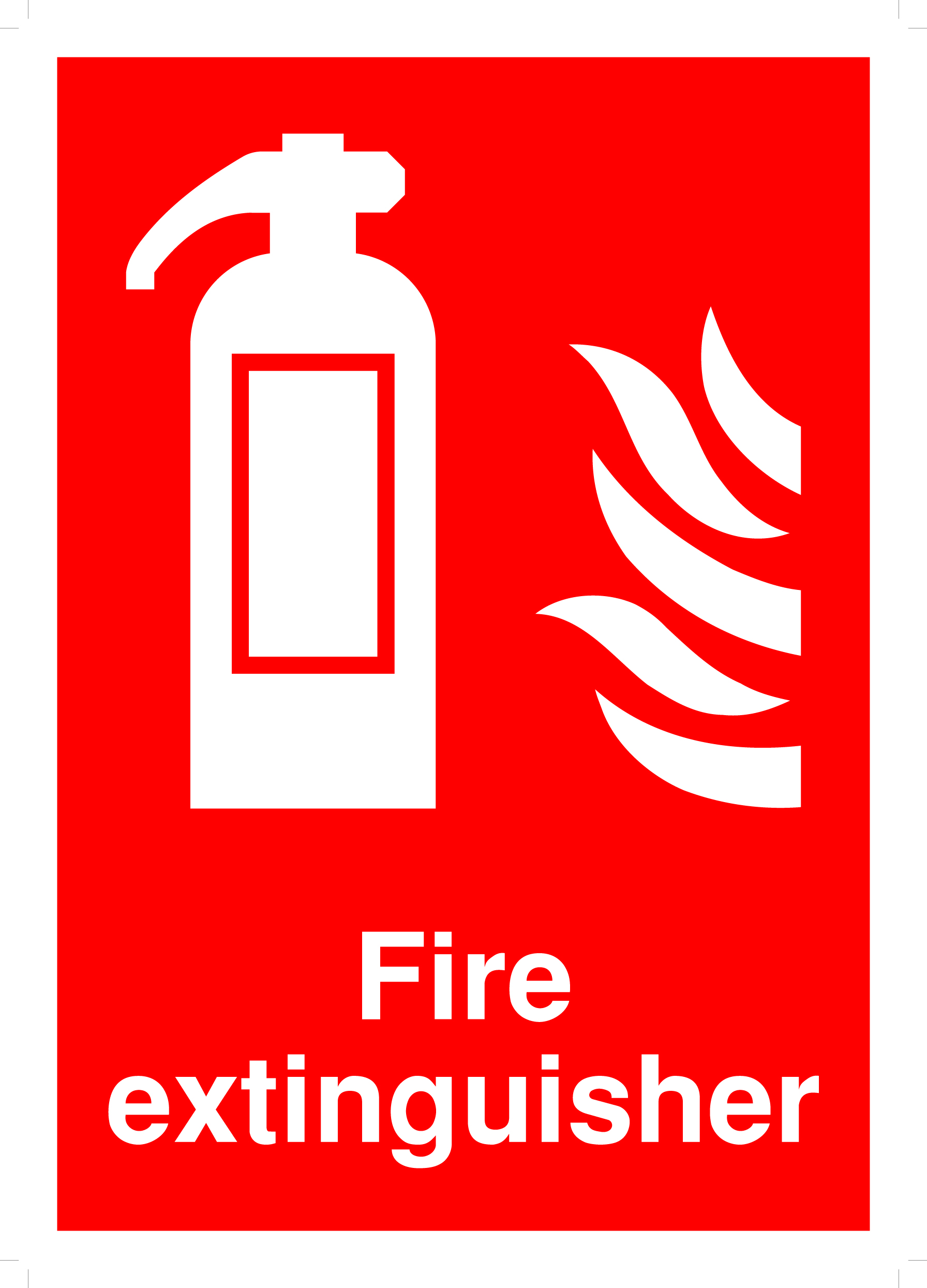 210 x 148 Fire Extinguisher 1.2mm rigid polypropylene sign