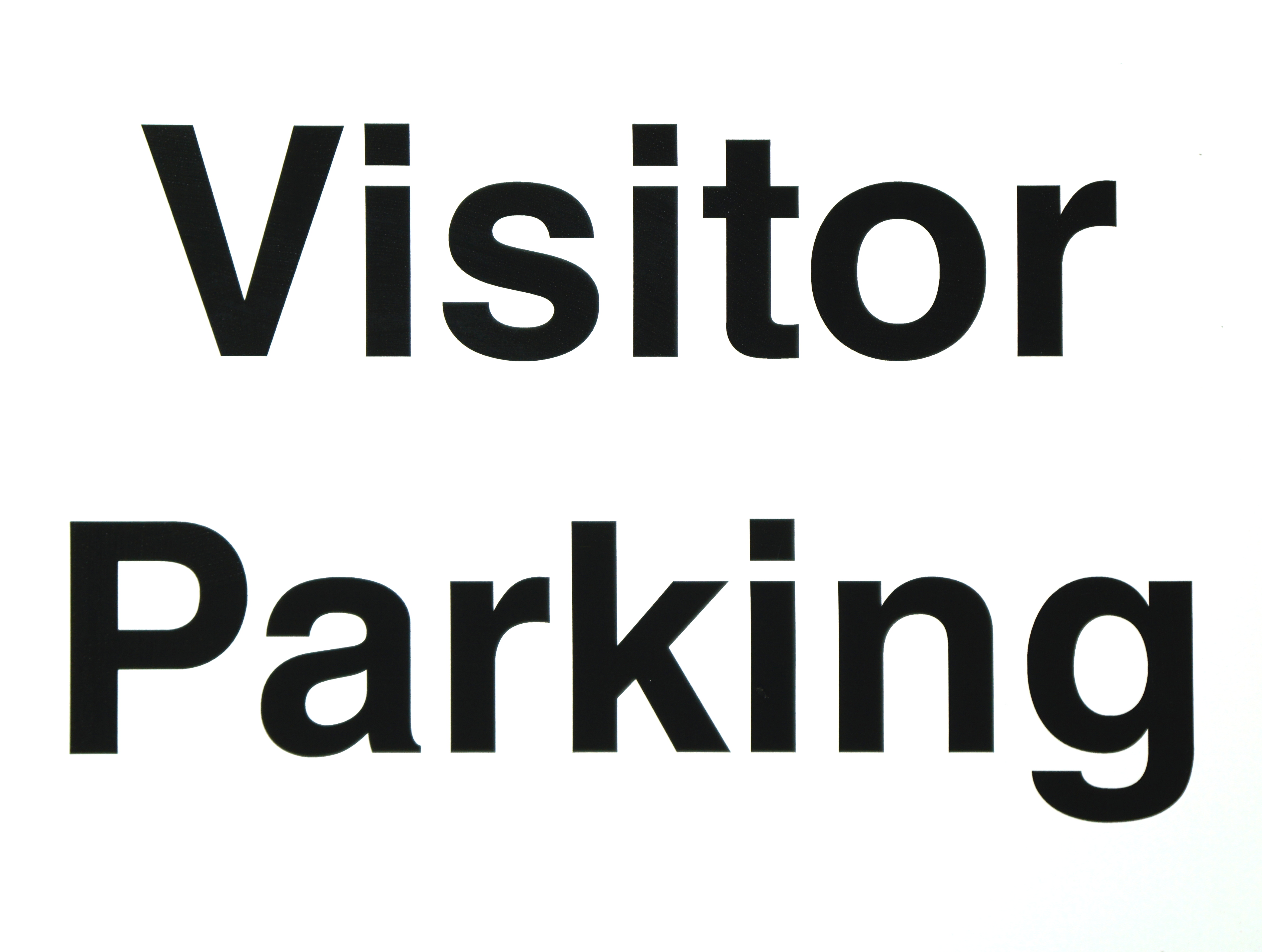400 x 300 'Visitor Parking' 1.2 rigid polypropylene sign