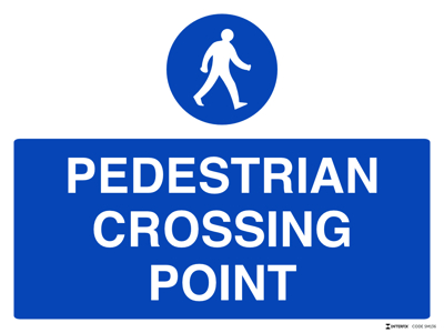 400 x 300mm Caution Pedestrians Sign, 4mm Fluted Polypropylene