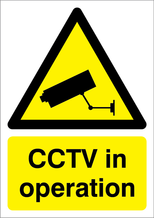 420 x 297 CCTV in operation 1.2mm rigid polypropylene sign