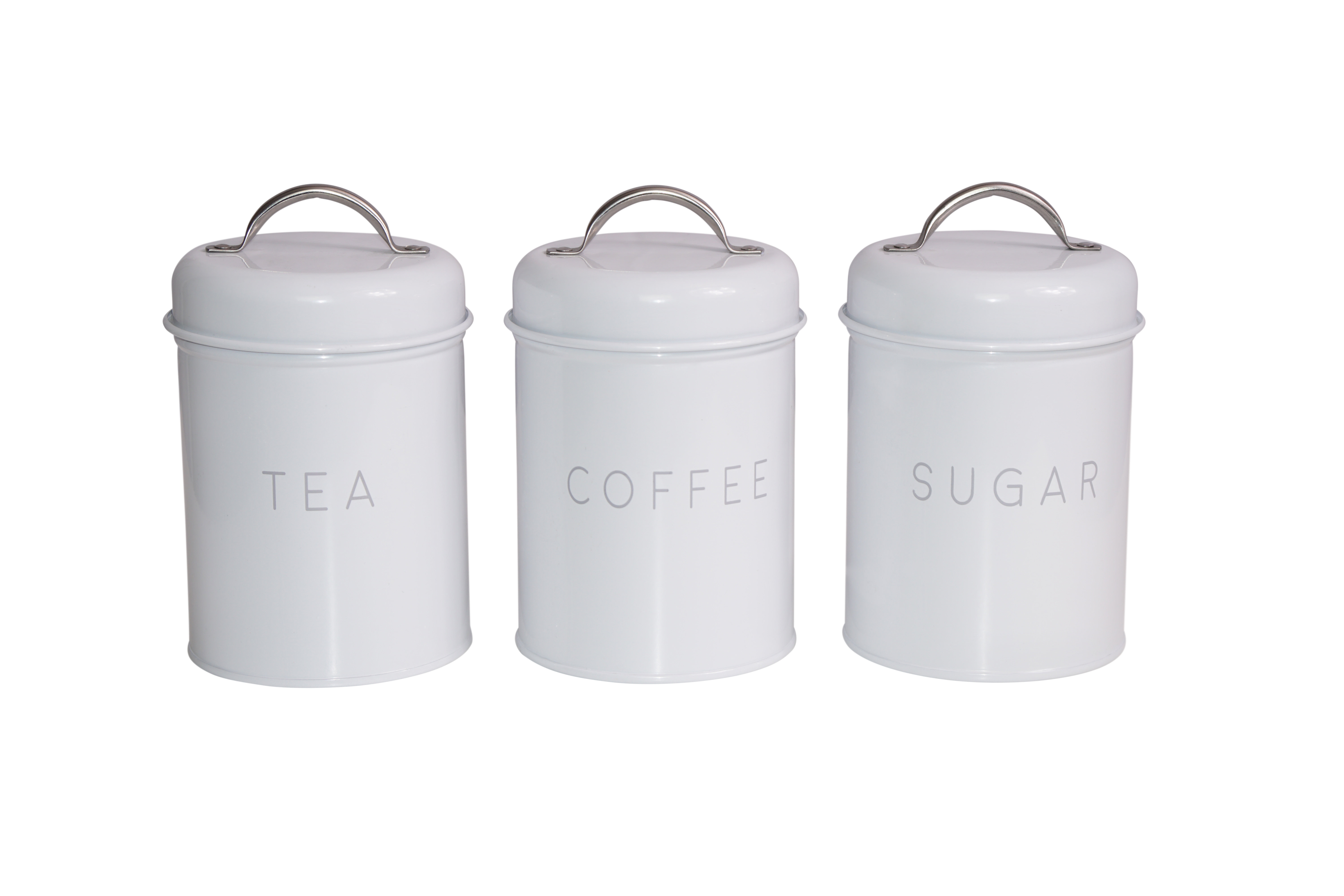 Set of 3 Storage Jars for Tea, Sugar, Coffee, etc