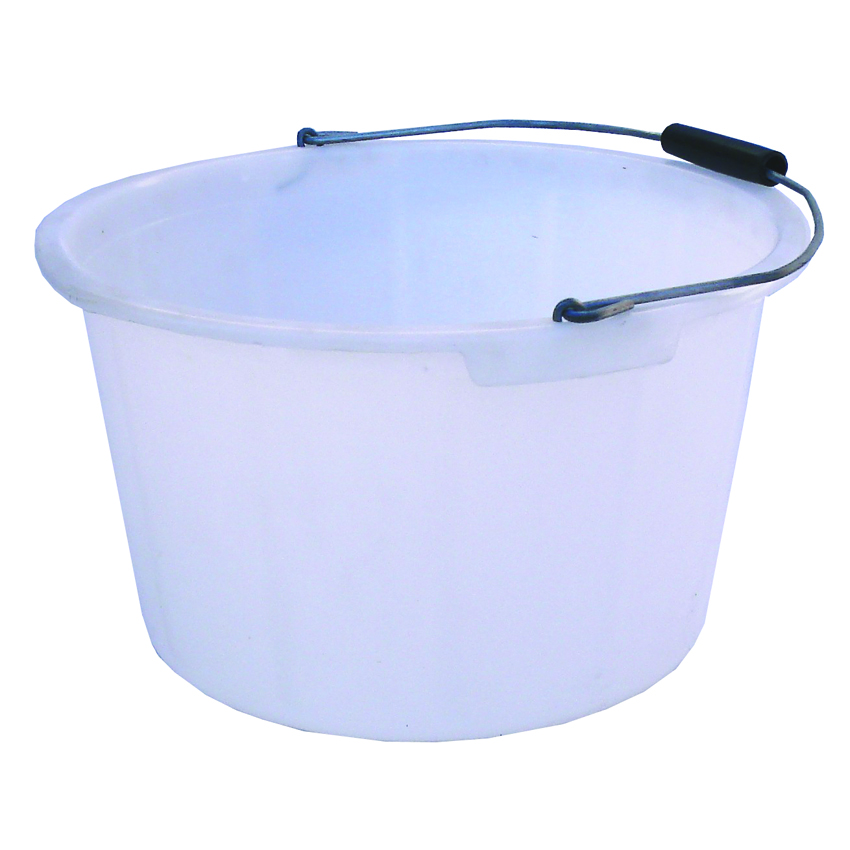 3.5 Gallon White HD Plasterers Mixing Bucket