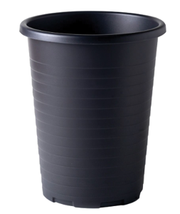 15 Litre Black Plastic Waste Paper Bins