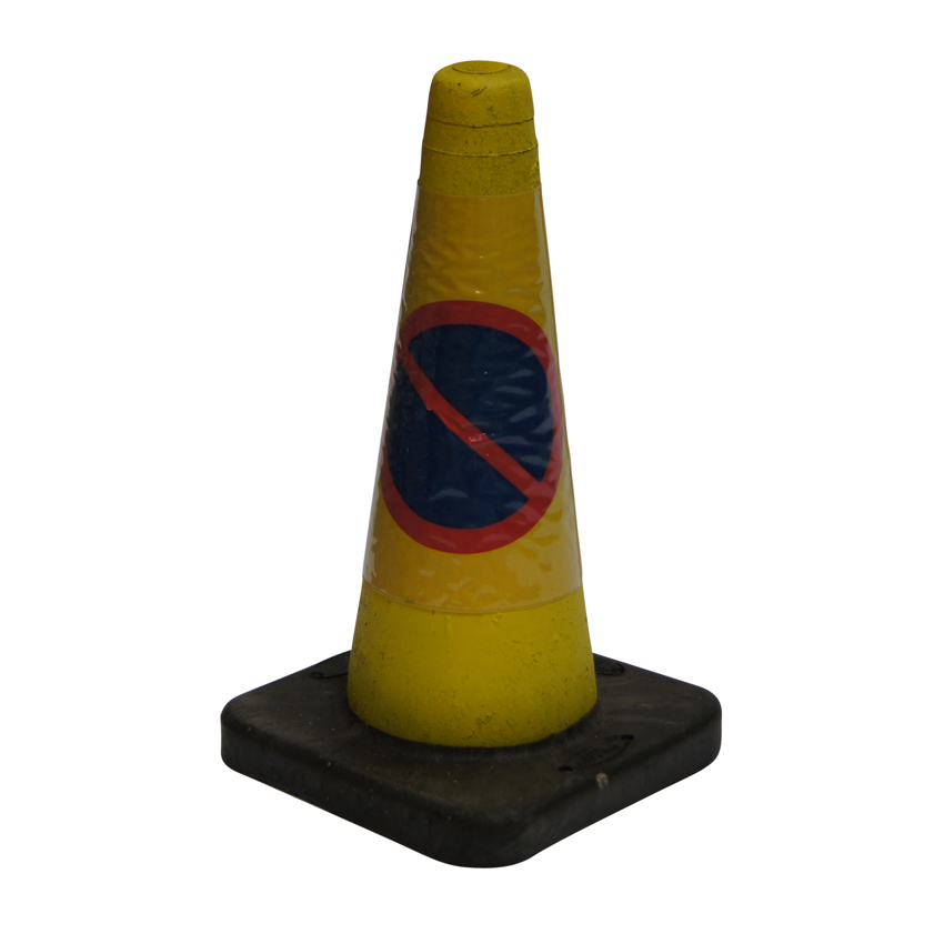 530mm Yellow No Waiting Cone, Weighted Base