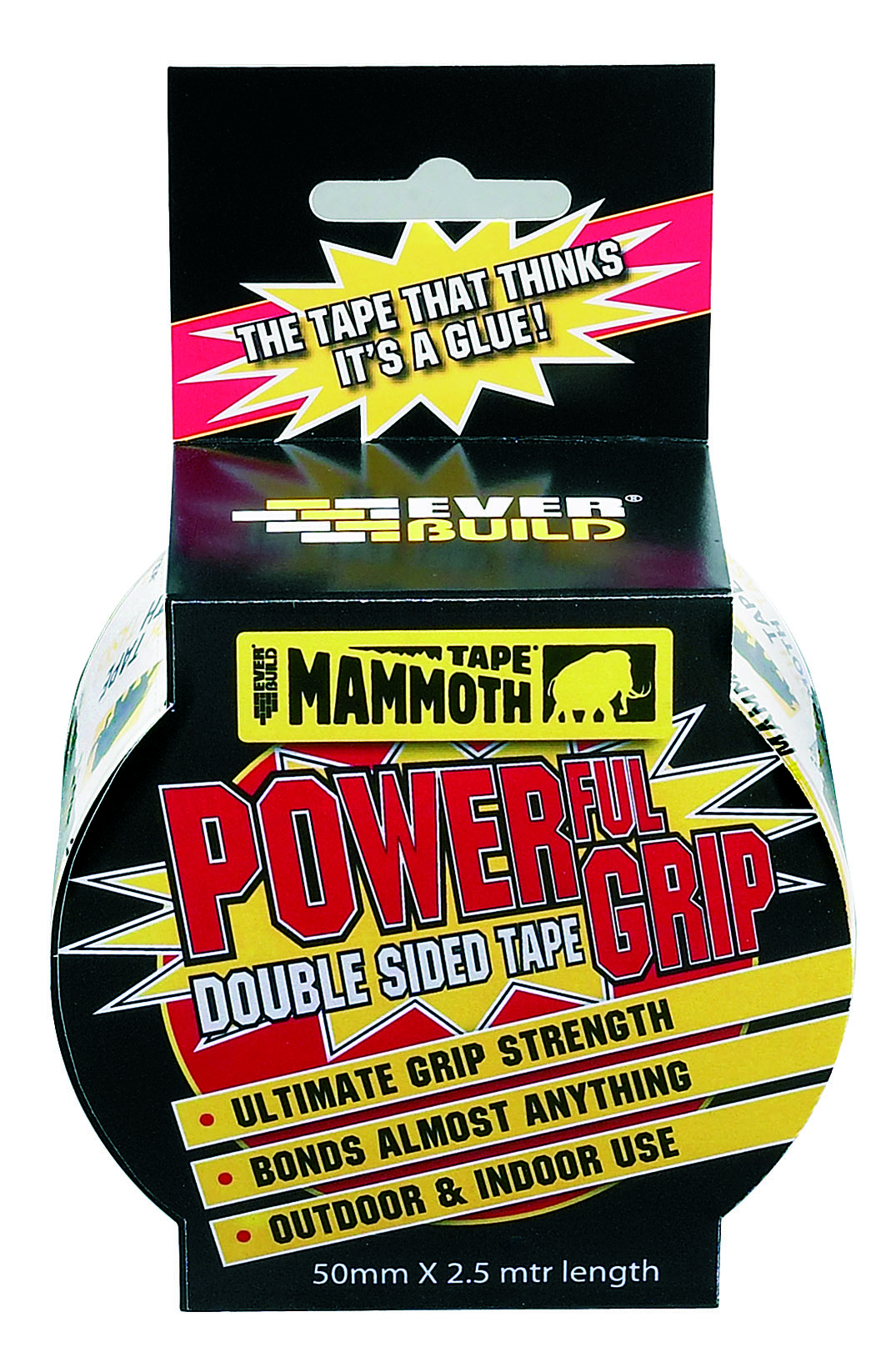 50mm x 2.5m Mammoth Powerful Grip Double Sided Tape