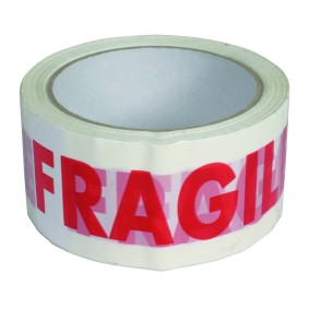 50mm x 66m "FRAGILE" Vinyl Packing Tape
