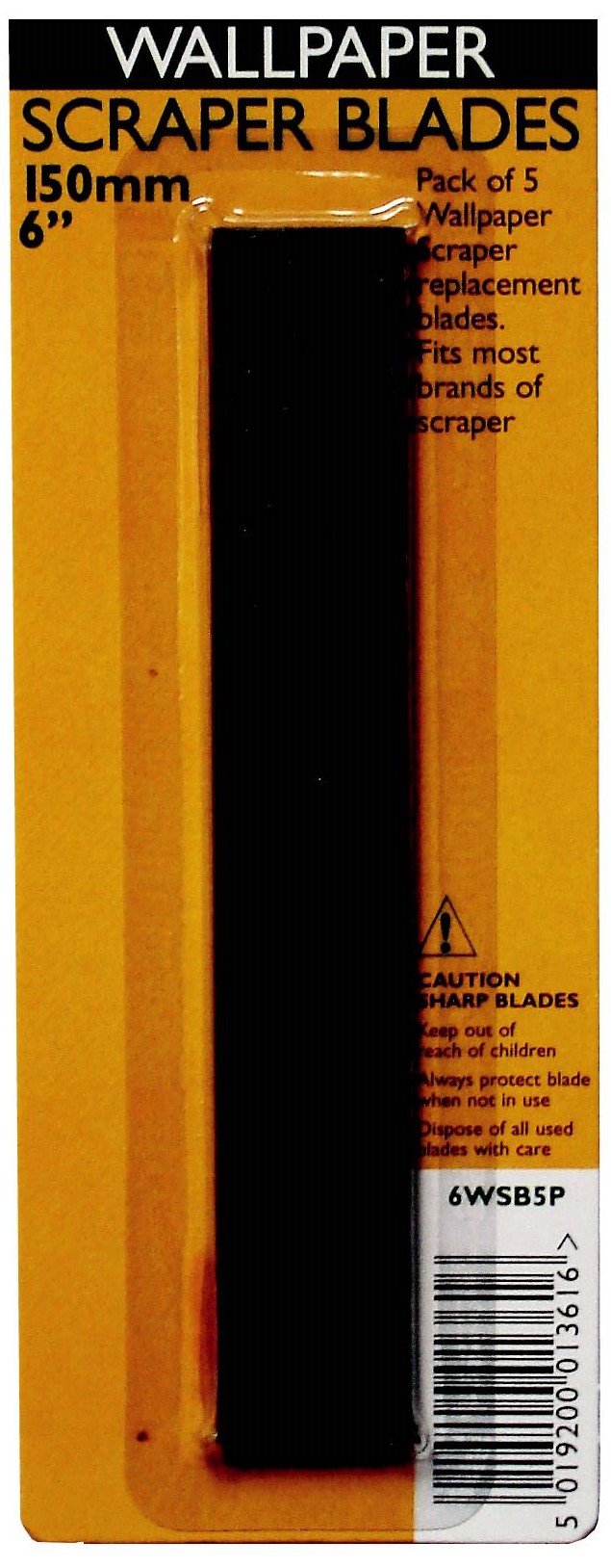 6" Professional Replacement Scraper Blades (Pack of 5)