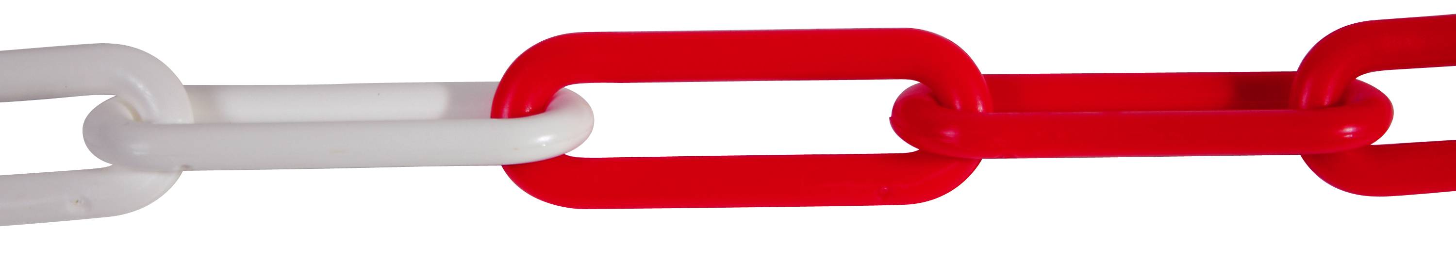 6mm Red/White Polyethylene Chain - 25 metre length [Infill Stock]