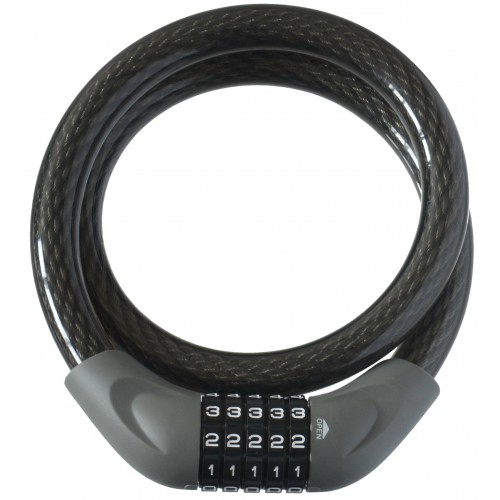 12mm x 0.9m Heavy Duty Plastic Sleeved Combination Cable Lock
