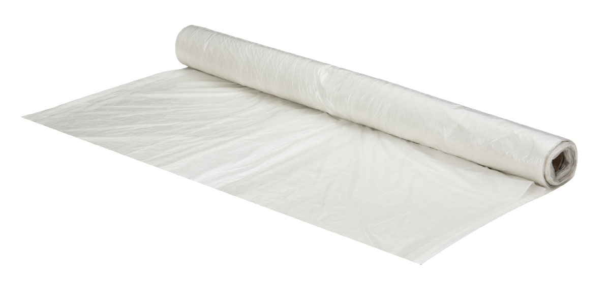4 x 25m 45 Micron Clear Polythene Temporary Protection Sheeting