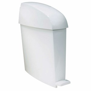 12 Litre White Pedal Operated Sanitary Towel Disposal Bin